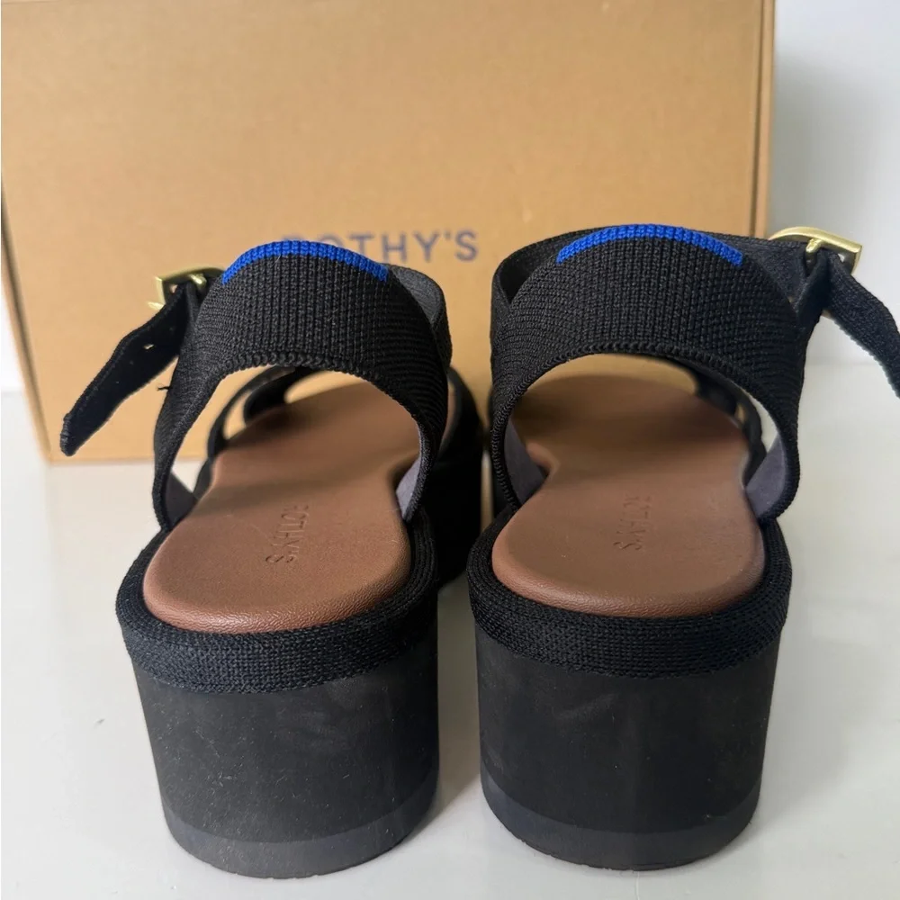 Rothy's The Criss-Cross Lightweight Wedge Sandal Women's Shoe Size US 7.5 EUC